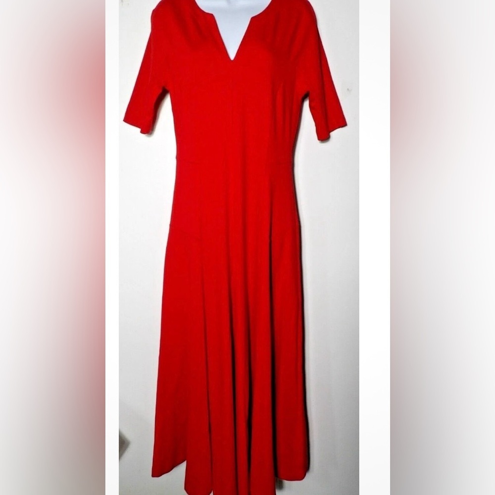 Soft Surroundings Scarletta Maxi Dress Sz 8P Red V Neck A Line EUC
L1